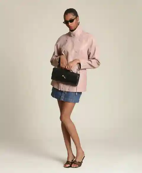 Avec Les Filles Women's Turtleneck Anorak Jacket - Desert Rose