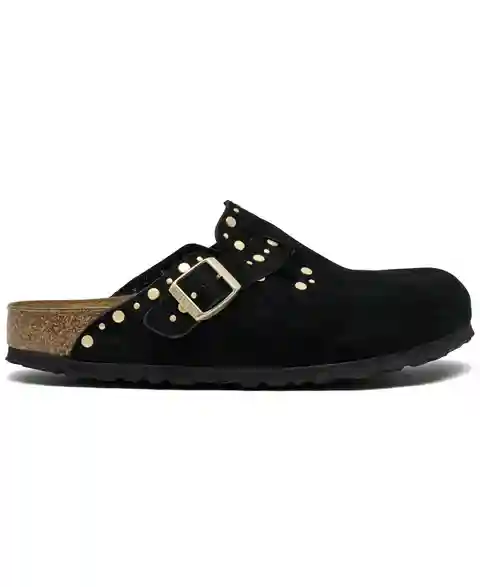 Birkenstock Women's Boston Rivets Suede Leather Clogs from Finish Line - Black
