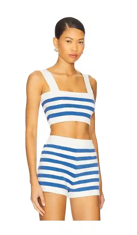 Posse Ari Crop Top in Blue. - size L (also in M, S, XL, XS)