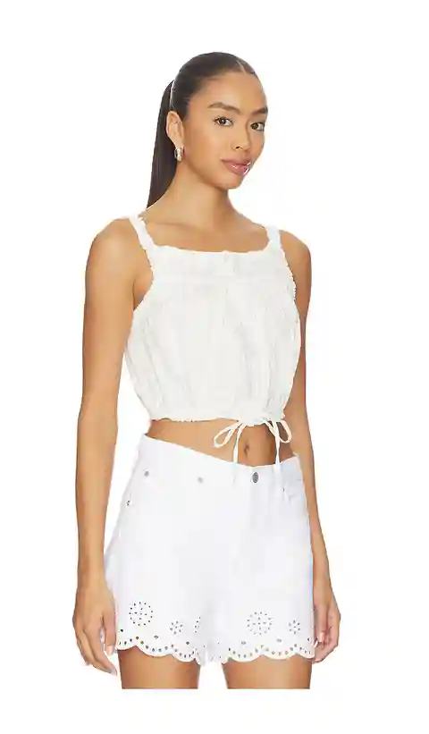 WeWoreWhat Button Up Tank Top in White. - size L (also in S, XS, M, XL)