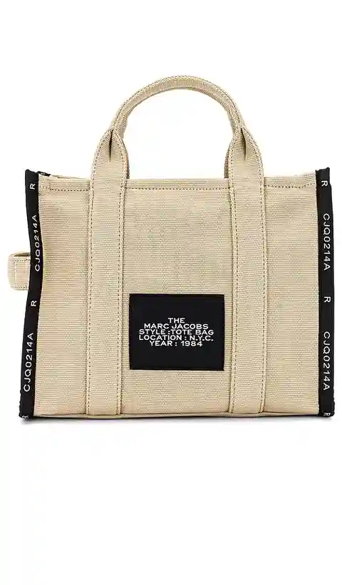 Marc Jacobs The Jacquard Medium Tote Bag in Beige.
