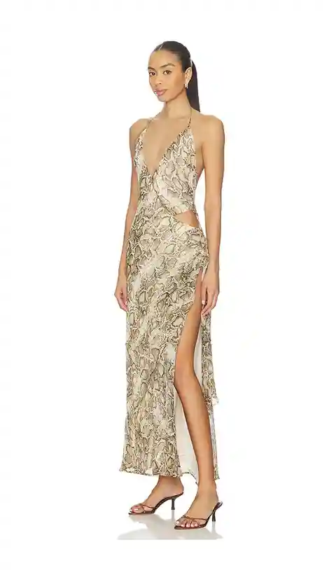 Bardot Cyrel Printed Maxi Dress in Grey. - size 10 (also in 12, 2, 4, 6, 8)