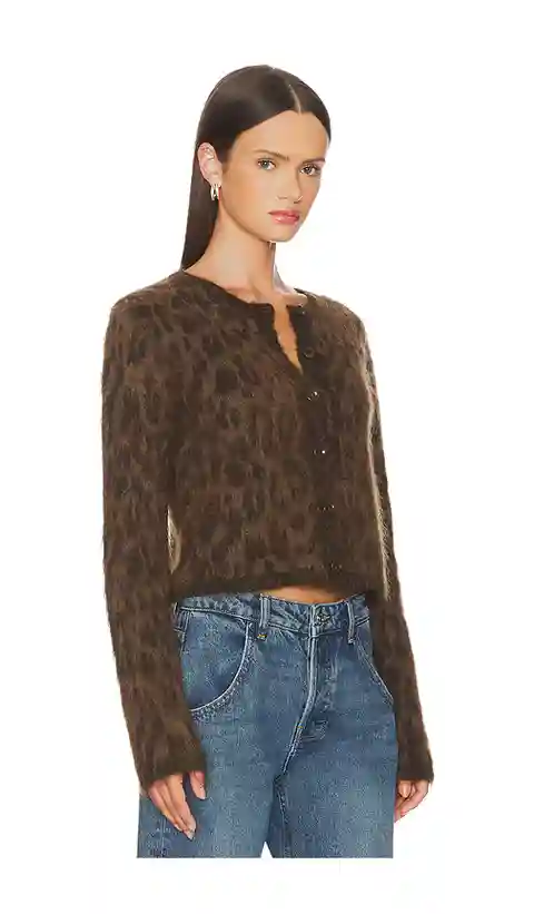 ASTR the Label Katria Cardigan in Brown. - size L (also in M, S, XS)
