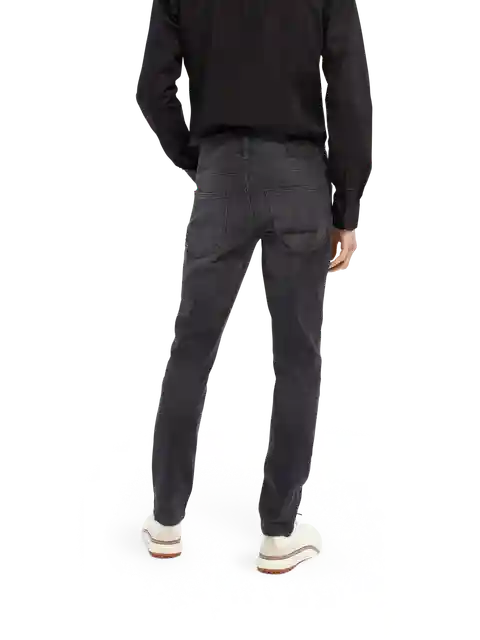 Men's Skim Skinny Jeans | Fallen Ashes | Black | Size 28/32 | Polyester | Scotch & Soda