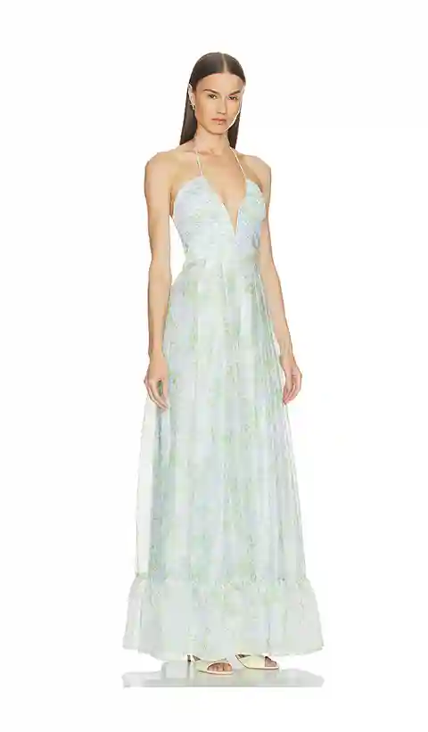 Katie May Isola Gown in Baby Blue,Green. - size XL (also in XS)