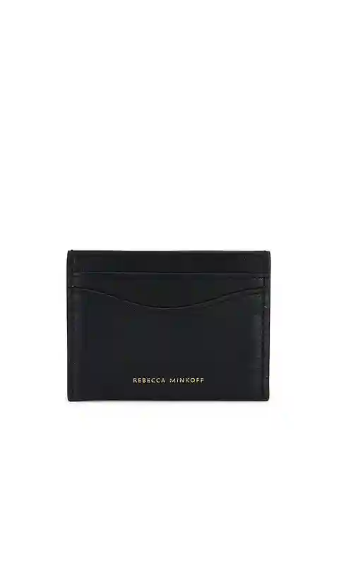 Rebecca Minkoff Mab Studded Card Case in Black.