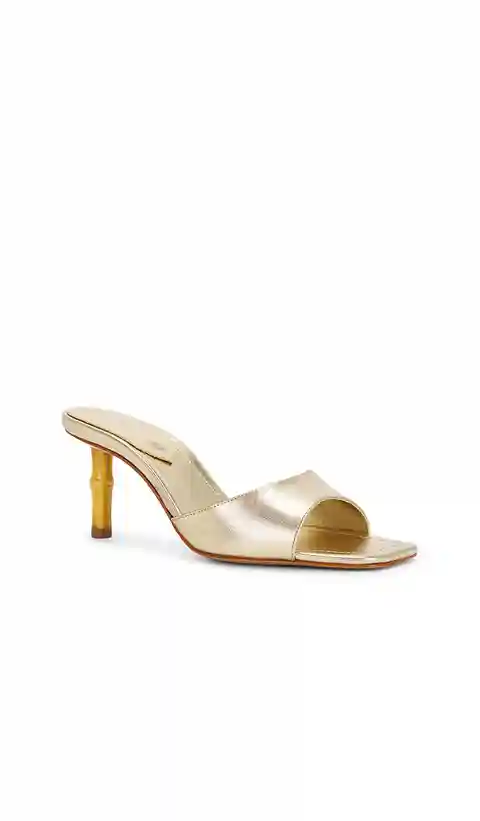 Schutz Leena Bamboo Sandal in Metallic Gold. - size 10 (also in 6, 6.5, 7, 7.5, 8, 8.5, 9, 9.5)