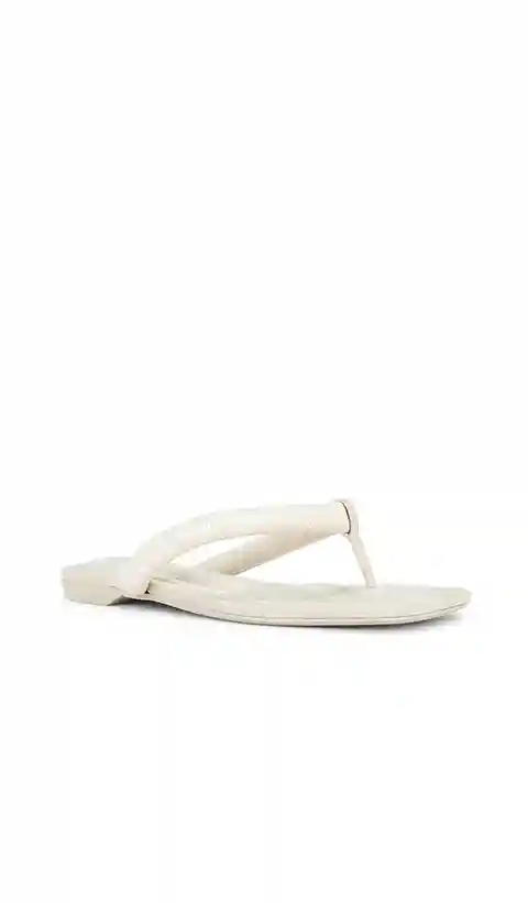 Alexander Wang Jenna Tubular Flat Thong Sandal in Cream. - size 37 (also in 38)