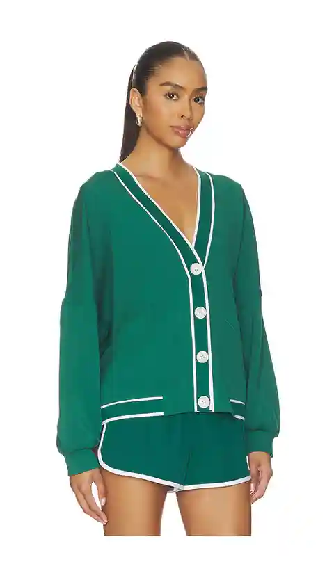 Varley Decker Off Court Cardigan in Green. - size L (also in XS, S, M, XL)