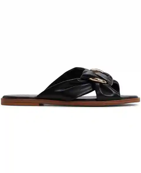 Aldo Women's Isolde Slip-On Flat Sandals - Black Smooth