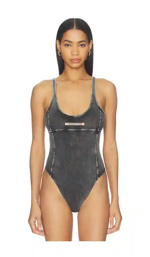 Diesel Phoebe Denim Bodysuit in Black. - size XS (also in L)