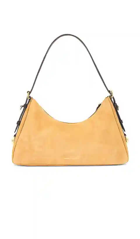 Rebecca Minkoff Mia Large Shoulder Bag in Tan.