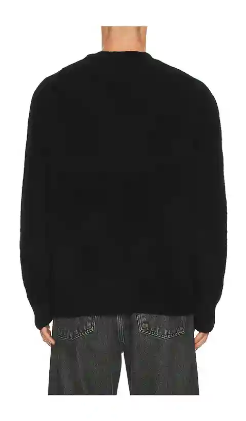 ALLSAINTS Ridges Crew Neck Sweater in Black. - size L (also in M, S, XL/1X)