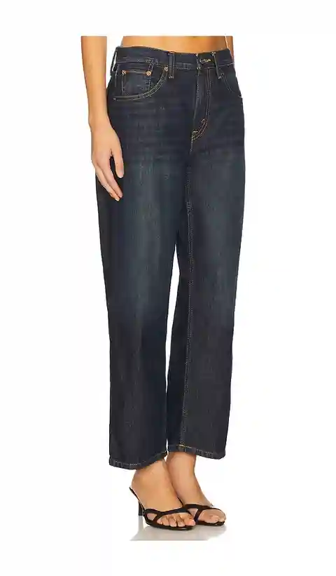 RE/DONE Ollie Wide Leg Jeans in Denim-Dark. - size 24 (also in 25, 26, 27, 30, 32)