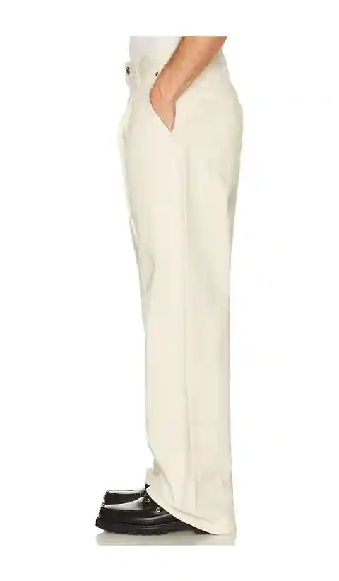 Helmut Lang Relaxed Pleated Jean in Cream. - size 33 (also in 31)