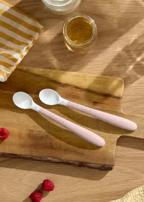 BabyBjrn Feeding Spoon, 2-pack - Powder pink