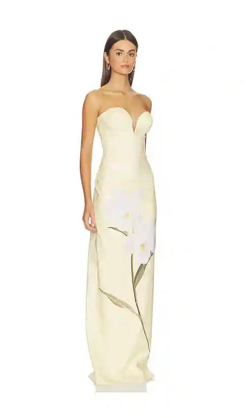 Katie May Ursula Gown in Lemon. - size L (also in S, XS, M, XL)
