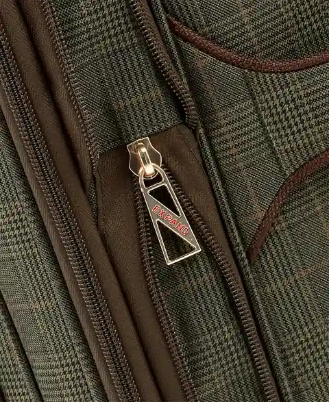London Fog Brentwood Iv 25" Expandable Spinner Softside - Sedona Bronze Wales Plaid