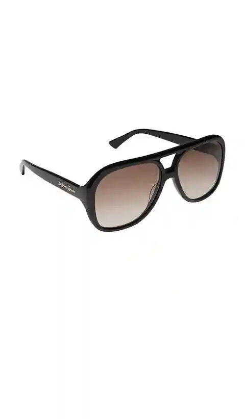 DIFF EYEWEAR X For Love & Lemons Acetate Aviator Sunglasses in Black.