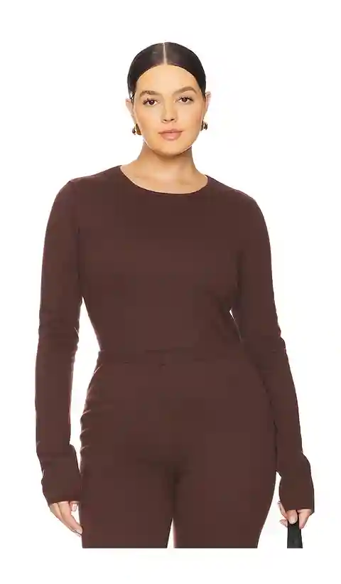 L'Academie by Marianna Maradona Knit Top in Brown. - size M (also in S, XL, XXS)