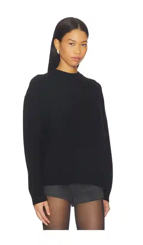 ANINE BING Lee Crew Sweater in Black. - size S (also in L, XS)