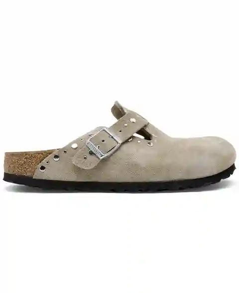 Birkenstock Women's Boston Rivets Suede Leather Clogs from Finish Line - Taupe
