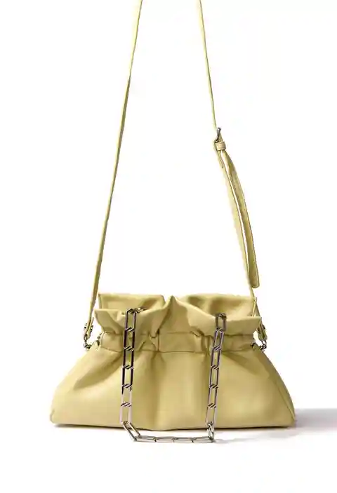 Mila Bag in smooth leather, Yellow