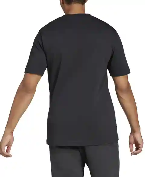 adidas Men's 3 Bar Logo Graphic Cotton T-Shirt - Black/whit