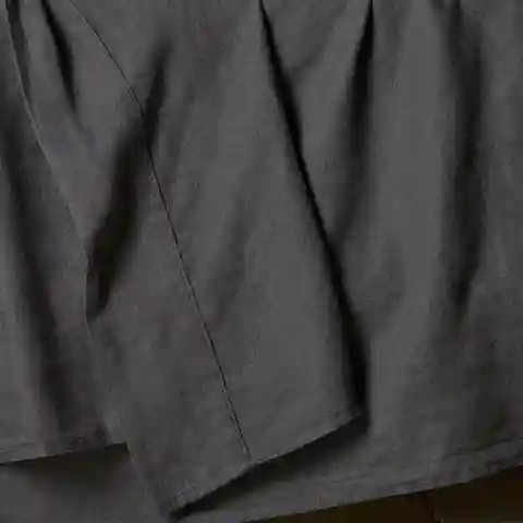 Pure Linen Flat Sheet Charcoal