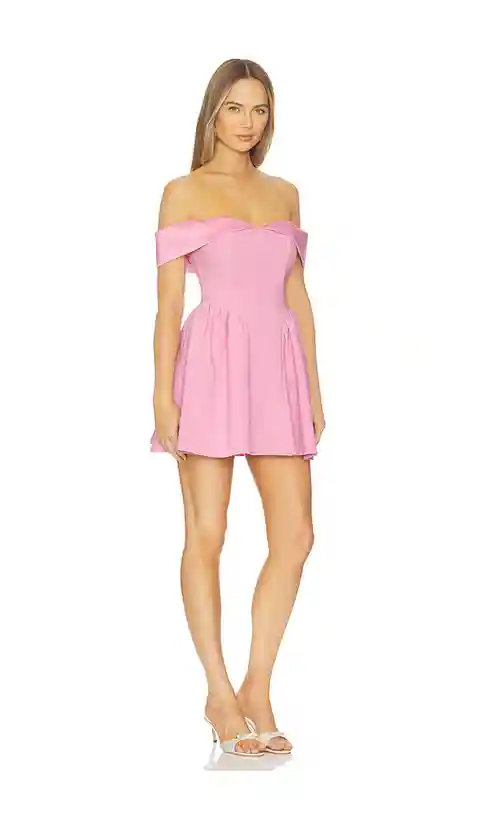 ELLIATT Amelina Off The Shoulder Mini Dress in Pink. - size L (also in S, XS, M, XL, XXL)