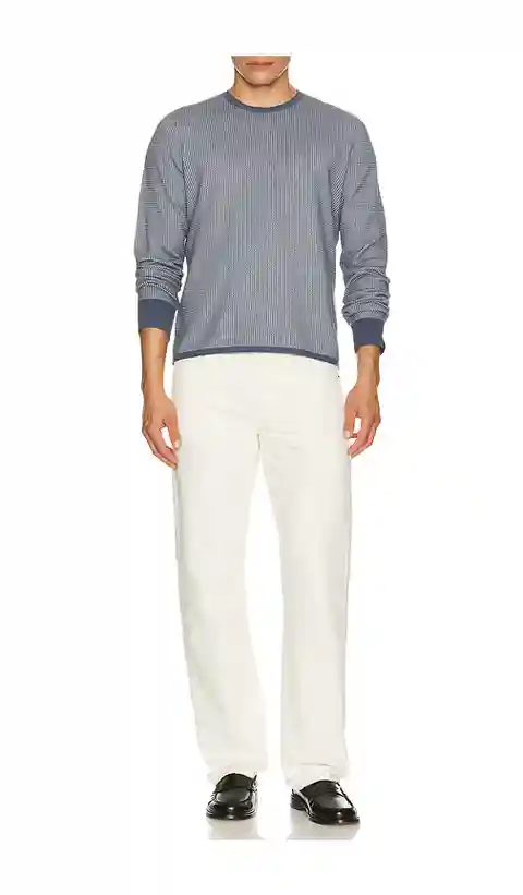 Rag & Bone Gregory Merino Crewneck Sweater in Blue. - size L (also in S)