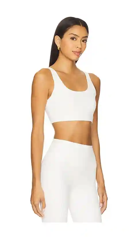 Splits59 Airweight Rib Sports Bra in White. - size XL (also in XS, M, L)