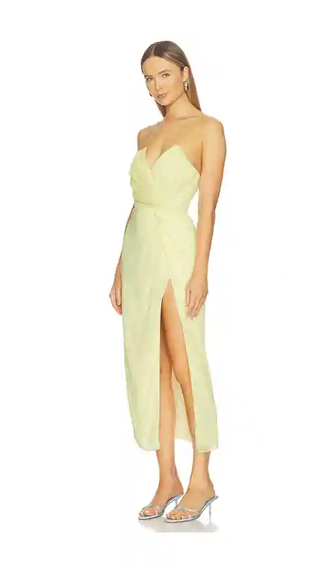 Katie May Come On Home Midi Dress in Lemon. - size L (also in S, XS, M, XL)