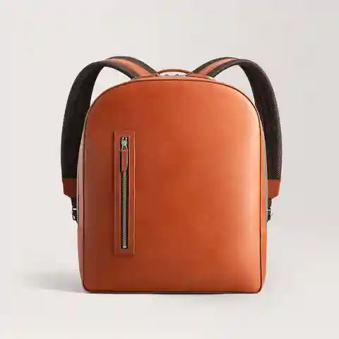 Leather Backpack - Cognac Brown