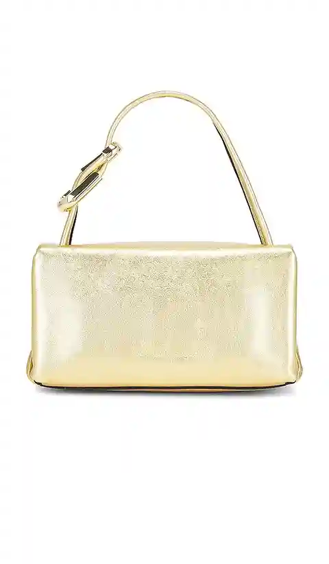 Marc Jacobs The Mini Dual Top Handle Bag in Metallic Gold.