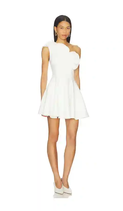 ELLIATT Noralyn One Shoulder Mini Dress in White. - size XL (also in S, XS, M)