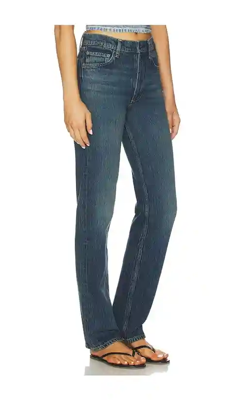 Rag & Bone Harlow Full Length Straight Jeans in Blue. - size 25 (also in 26, 27, 30, 31, 32, 33)