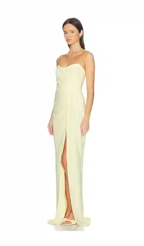 Katie May Pamela Gown in Lemon. - size L (also in XS, S, M)