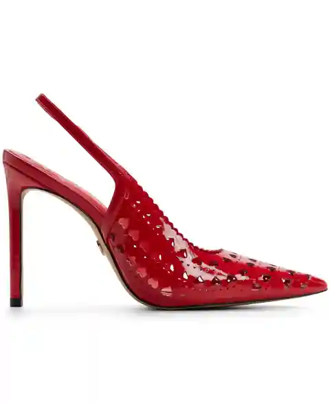 Aldo Women's Lovesling Pointed Toe Dress Pumps - Laser Cut Medium Red