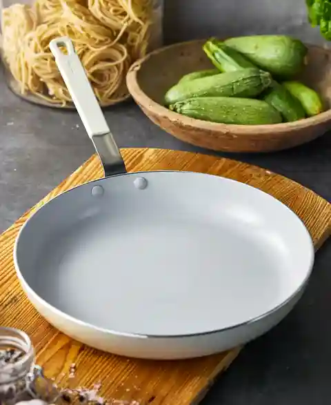 GreenPan Bobby Flay Ceramic Nonstick 12" Frypan - Light Beige