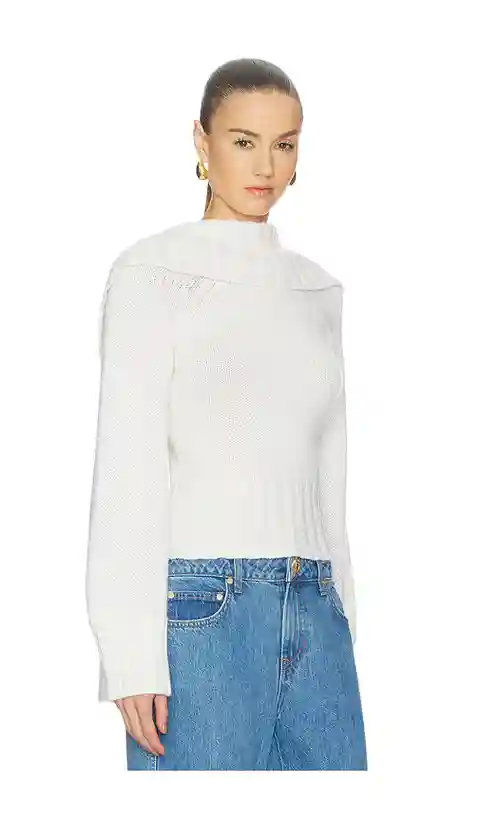 Cult Gaia Milika Sweater in White. - size L (also in M, S, XS)
