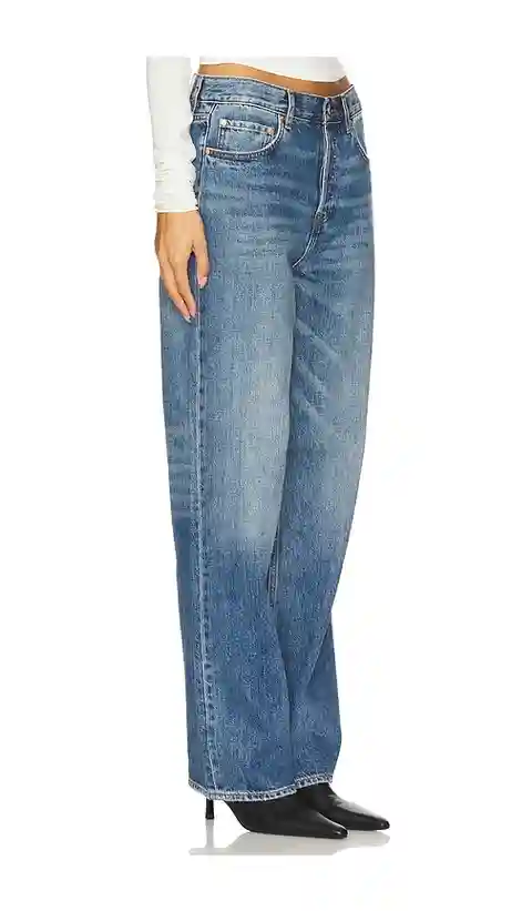 GRLFRND Bella Low Rise Boyfriend in Denim-Medium. - size 24 (also in 23, 25, 26, 27, 28, 29, 30, 31, 32)