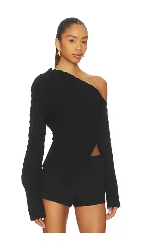 Cult Gaia Jaidan Knit Top in Black. - size L (also in M, S, XS)