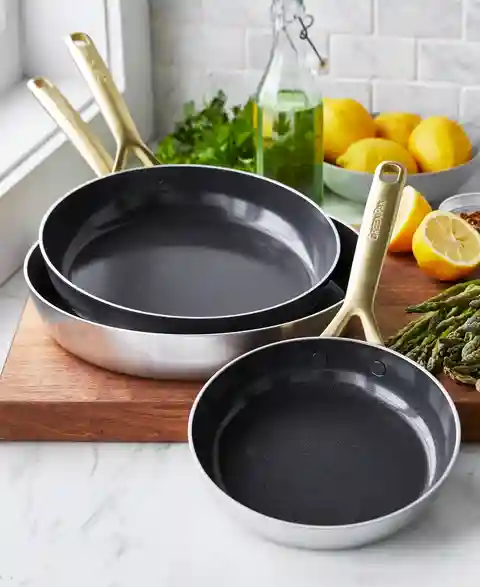 GreenPan GP5 Stainless Steel 13-Piece Cookware Set - Silver
