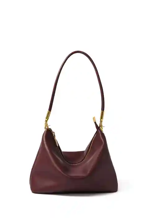 Aubrey Bag in smooth leather, Wine