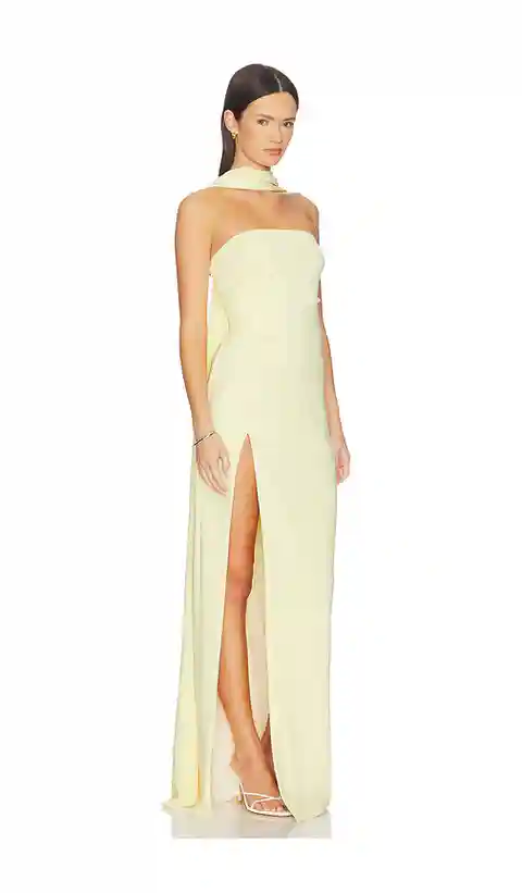 Katie May Evie Gown in Lemon. - size M (also in XS, S)