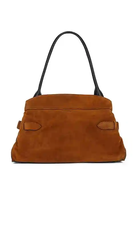 Marc Jacobs The Suede Dakota Satchel Bag in Brown.