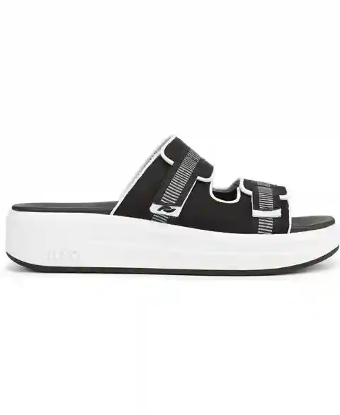 Ryka Women's Viv Slide Sandals - Black Fabric
