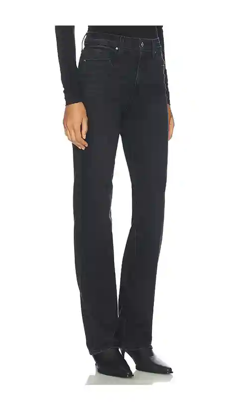 PAIGE Stevie Straight Jeans in Black. - size 23 (also in 31, 33, 34)