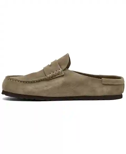 Birkenstock Men's Naples Wrapped Suede Casual Clogs from Finish Line - Taupe